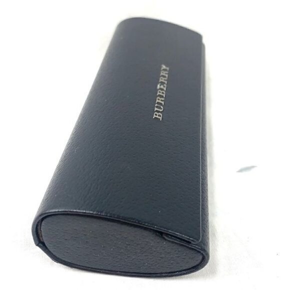 Burberry Sunglasses Case - Slimline Hinged Hard Sided, Black Leather - Picture 2 of 5